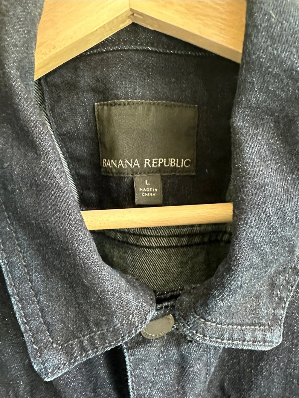 Banana Republic Dark Navy Denim Jacket - Button Front